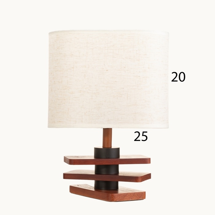 Лампа настольная Лампа настольная "Картер" 1х40Вт Е27 орех красный 12х25х33,5см