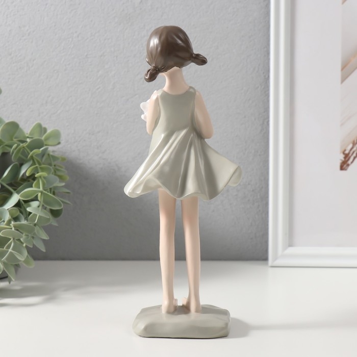 Сувенир полистоун Сувенир полистоун "Девочка в платье с кошкой на руках" 9,9х8,7х23,1 см