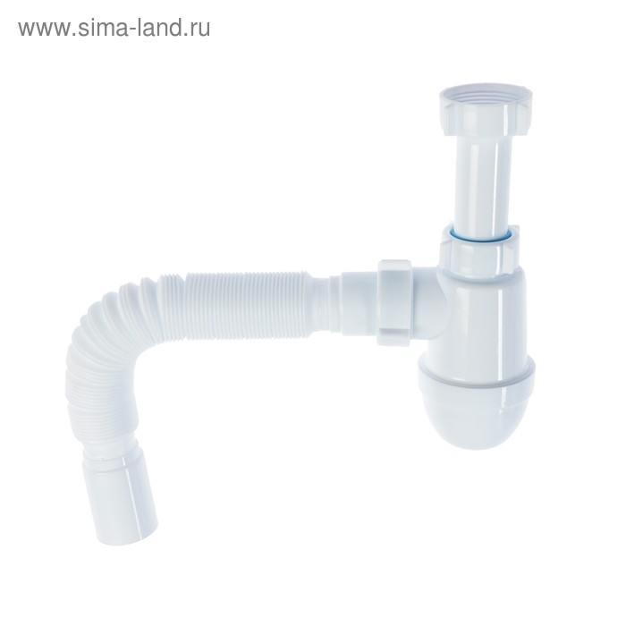 Сифон для мойки  Сифон для мойки "АНИ Пласт" С0125, 1 1/2"х40 мм, без выпуска, с гофрой 40x40 мм