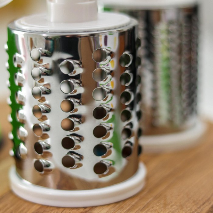 Овощерезка механическая Доляна Mandoline Slicer, 3 насадки, цвет зелёный Овощерезка механическая Доляна Mandoline Slicer, 3 насадки, цвет зелёный