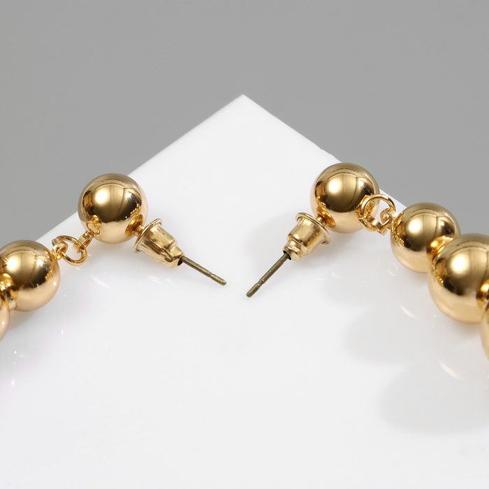 Серьги пластик «Бусины» на уменьшение, цвет золото Серьги пластик «Бусины» на уменьшение, цвет золото