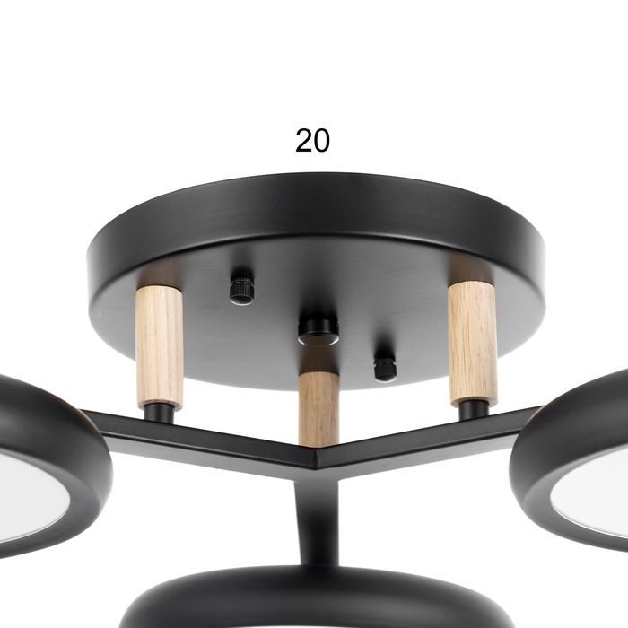 Люстра Люстра "Алис" 3хLED 72Вт 3000-6000К черный 52х52х13 см