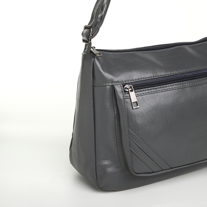 Сумка женская на молнии, цвет серый Сумка женская на молнии, цвет серый