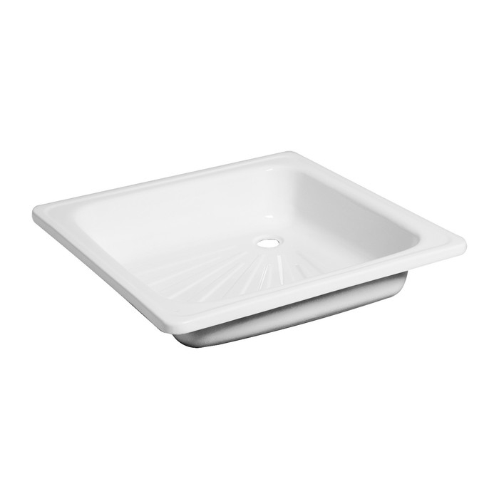 Поддон душевой стальной Ligeya, эмалированный, 700х700х150 мм, без сифона