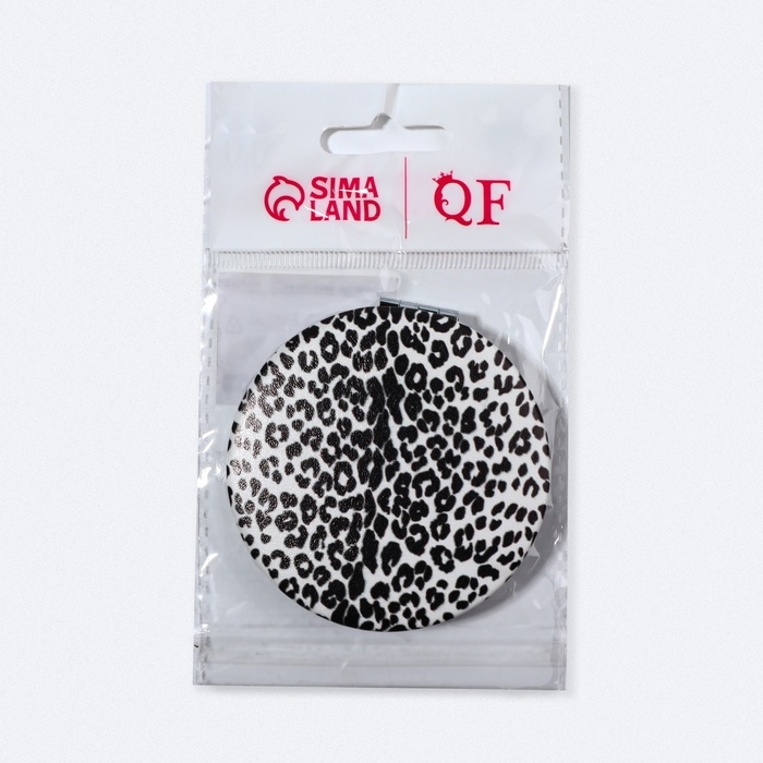 Зеркало складное «ANIMAL», d = 7 см, с увеличением, искусственная кожа, цвет «зебра» Зеркало складное «ANIMAL», d = 7 см, с увеличением, искусственная кожа, цвет «зебра»