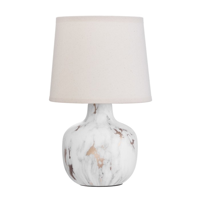 Настольная лампа Комфорт E14 40Вт Белый, Золото  30х18х18 см