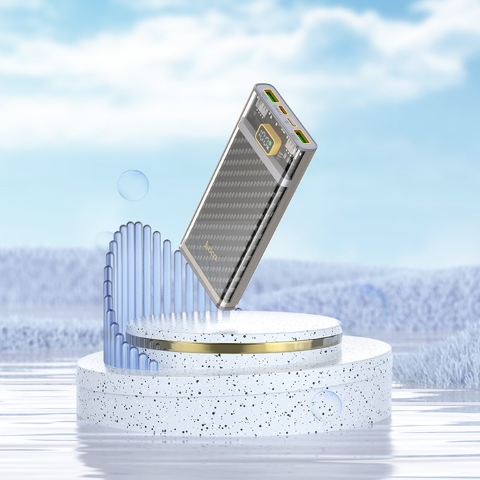 Внешний аккумулятор Hoco J103, 10000 мАч, USB/Type-C, 3 А, серый Внешний аккумулятор Hoco J103, 10000 мАч, USB/Type-C, 3 А, серый