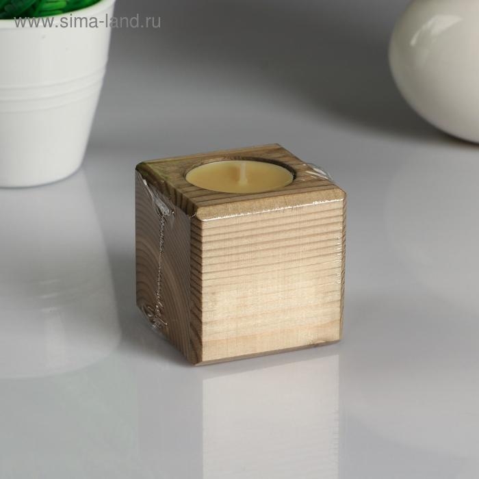 Декоративный подсвечник  Декоративный подсвечник "Орех", со свечой "Манго"