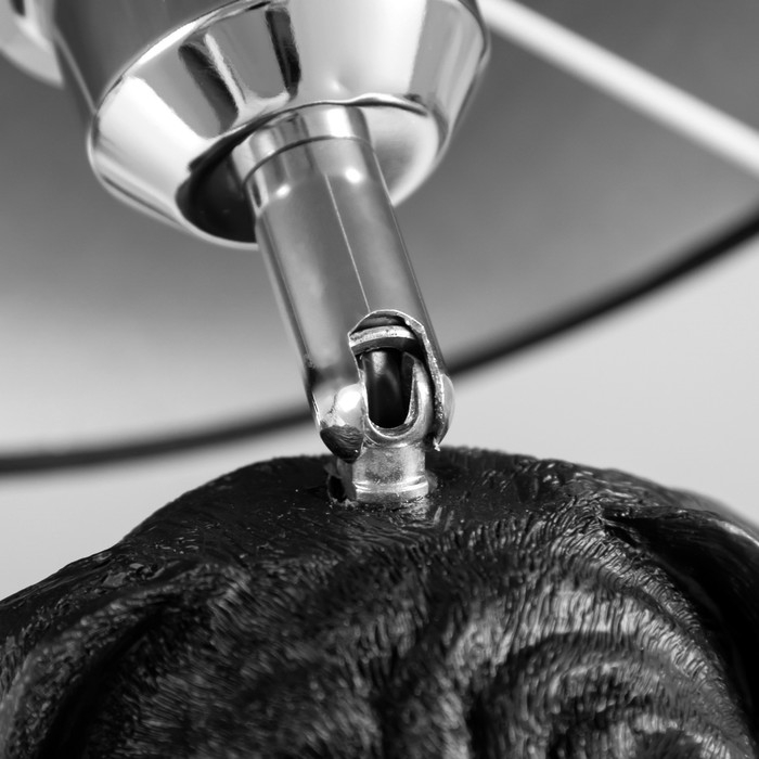 Настольная лампа Настольная лампа "Мопс" Е27 40Вт черный 20х21х59см RISALUX