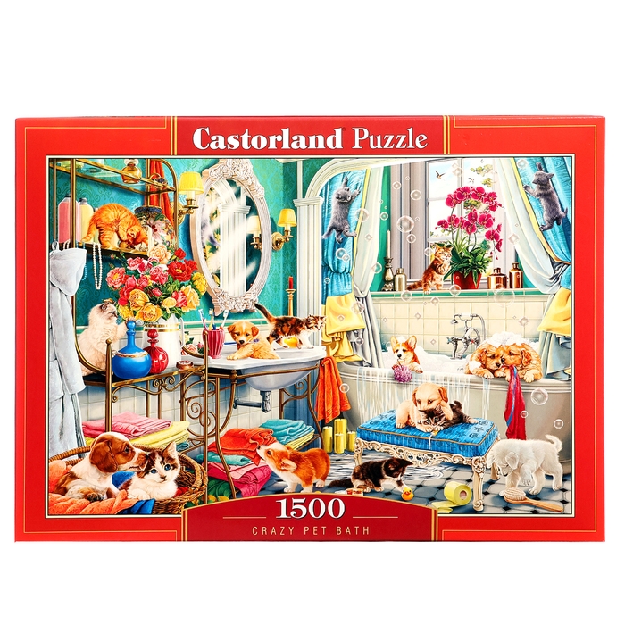 Пазл «Переполох в ванной комнате», 1500 элементов Пазл «Переполох в ванной комнате», 1500 элементов