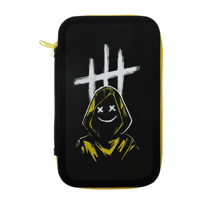 Пенал 2 секции, 125 х 205 х 40 мм, Calligrata 30П26/2  Пенал 2 секции, 125 х 205 х 40 мм, Calligrata 30П26/2 "Маска 2", ламинированный картон