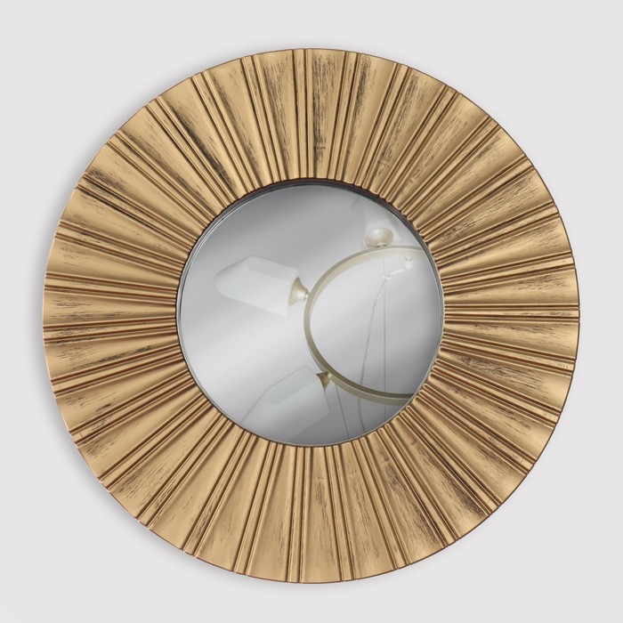 Зеркало настенное «Лучи», d зеркальной поверхности 12 см, цвет «состаренное золото» Зеркало настенное «Лучи», d зеркальной поверхности 12 см, цвет «состаренное золото»