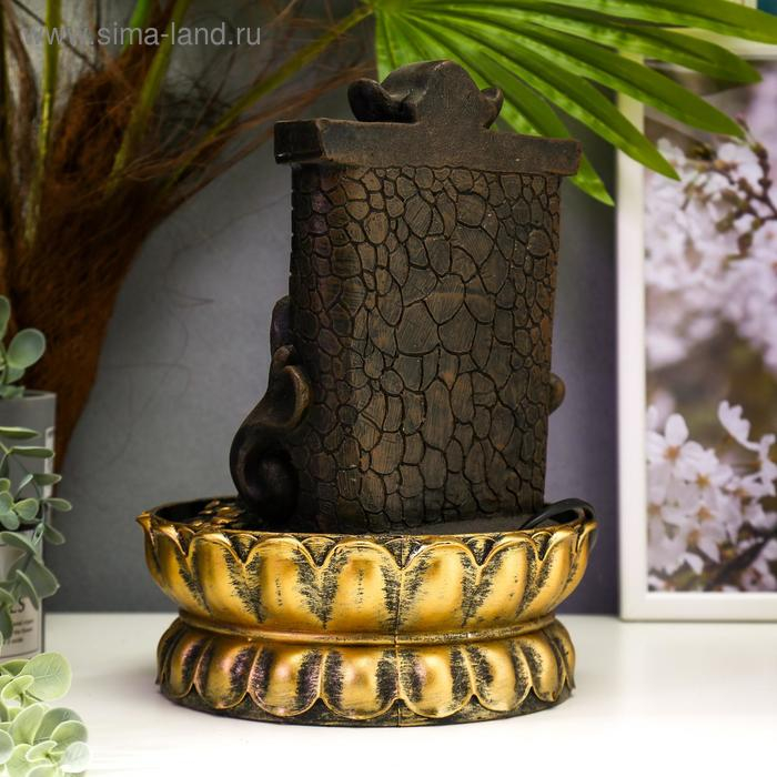 Фонтан настольный от сети, подсветка "Ганеша у арки" 28х20,5х20,5 см