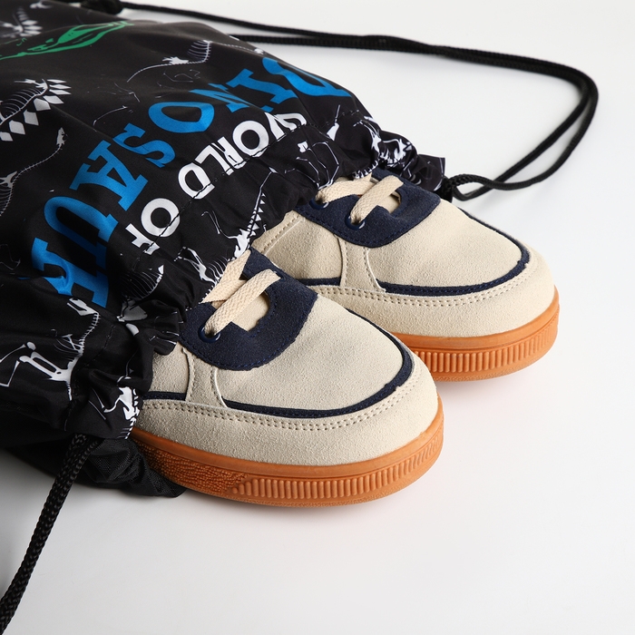 Мешок для обуви на шнурке, цвет чёрный/зелёный Мешок для обуви на шнурке, цвет чёрный/зелёный