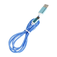 Кабель MYBIT, Type-C - USB, динамическая LED подсветка, 2 А, 1 м, только зарядка