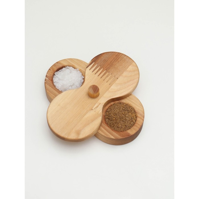 Набор для специй с крышкой Adelica, для соли и перца, пропитано маслом, 12,5×6×2,5 см, берёза Набор для специй с крышкой Adelica, для соли и перца, пропитано маслом, 12,5×6×2,5 см, берёза