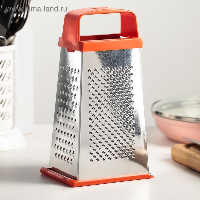 Тёрка Доляна «Универсал», 4 грани, с крышкой-дозатором и пластиковой ручкой, 11×9×21 см, цвет МИКС Тёрка Доляна «Универсал», 4 грани, с крышкой-дозатором и пластиковой ручкой, 11×9×21 см, цвет МИКС