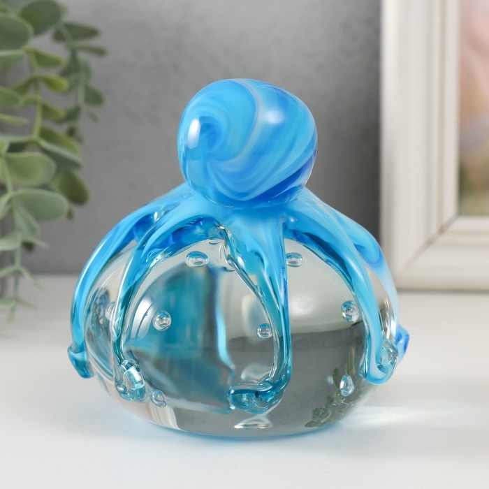 Сувенир стекло Сувенир стекло "Осьминог на пузыре" под муранское стекло 10х10х9 см
