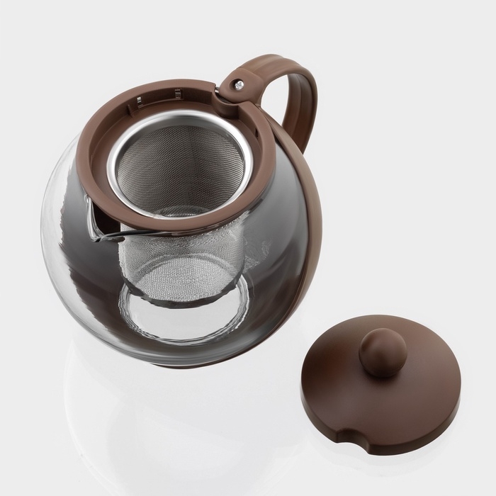 Чайник стеклянный заварочный «Забота» матовый, 700 мл, с металлическим ситом, цвета МИКС Чайник стеклянный заварочный «Забота» матовый, 700 мл, с металлическим ситом, цвета МИКС