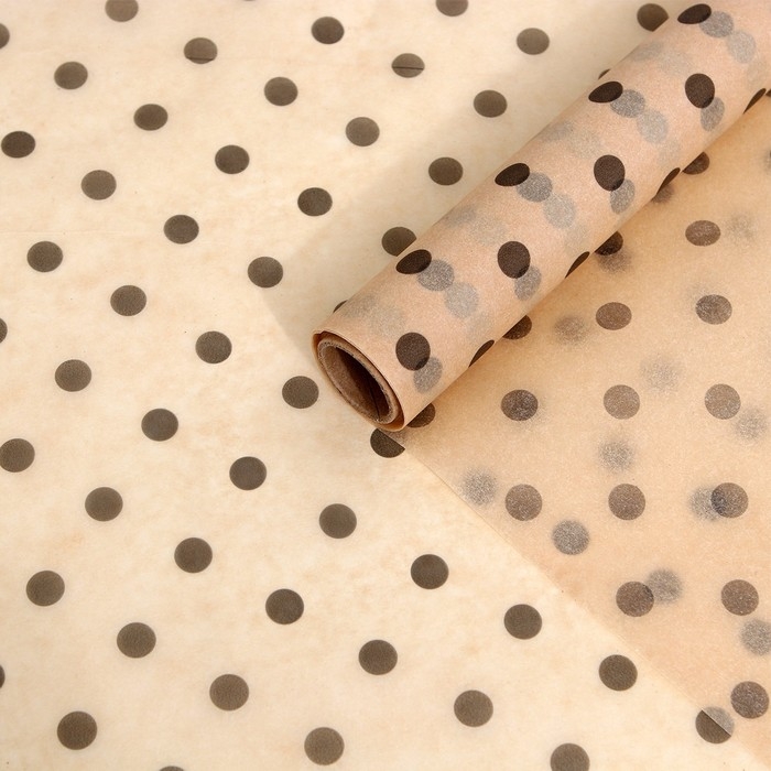 Подпергамент силиконизированный  Подпергамент силиконизированный "Горох", 0,38 х 5 м