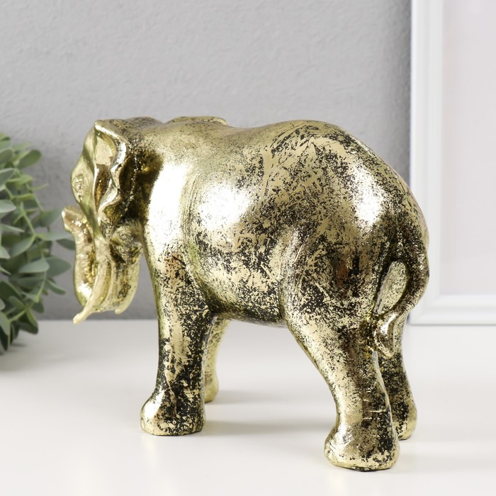 Сувенир полистоун Сувенир полистоун "Золотой слон" 16,5х23,5х9,5 см