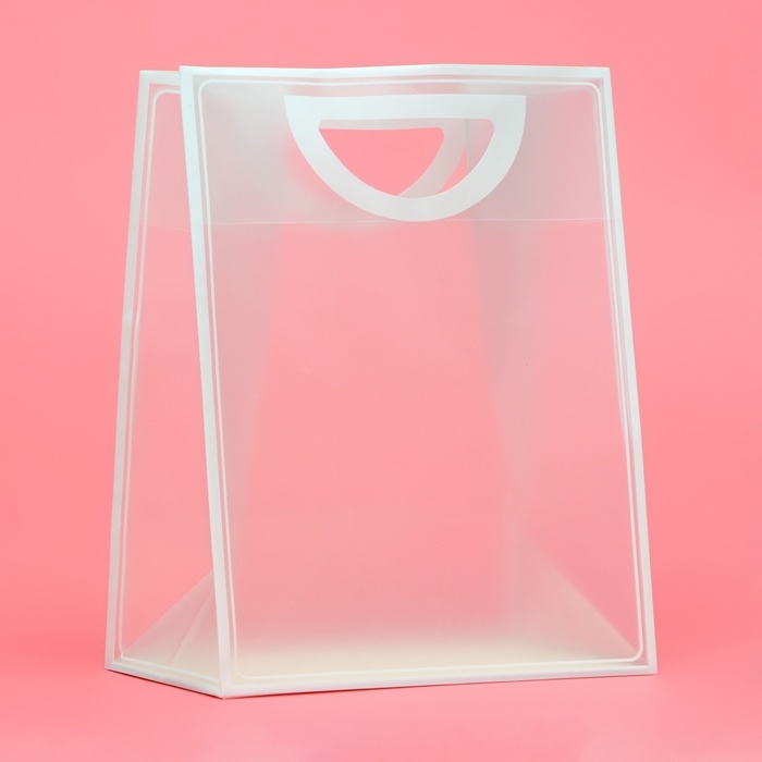 Пакет ПП с вырубной ручкой, прозрачный, 30 х 23 х 15 см, белый Пакет ПП с вырубной ручкой, прозрачный, 30 х 23 х 15 см, белый
