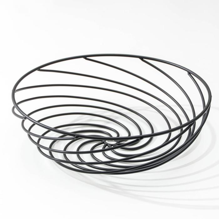 Фруктовница Доляна «Гипноз», 30×30×8,5 см, цвет чёрный Фруктовница Доляна «Гипноз», 30×30×8,5 см, цвет чёрный