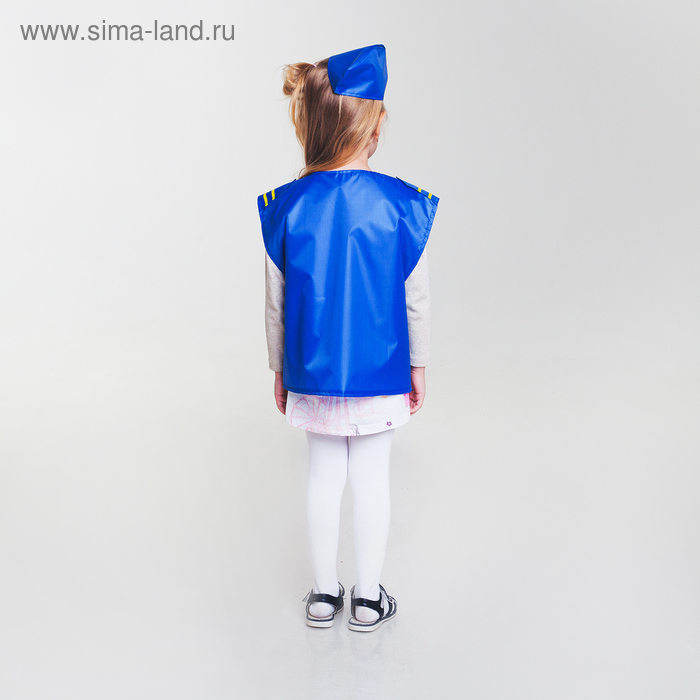 Карнавальный костюм  Карнавальный костюм "Стюардесса", жилетка, пилотка, 4-6 лет, рост 110-122 см