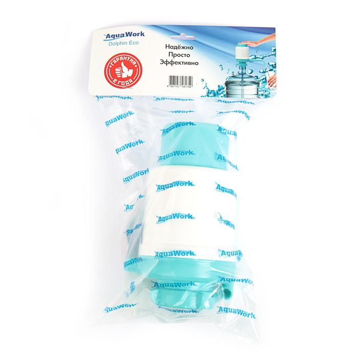 Помпа для воды  Помпа для воды "Дельфин" Эко, механическая, под бутыль от 12 до 19 л, бирюзовая