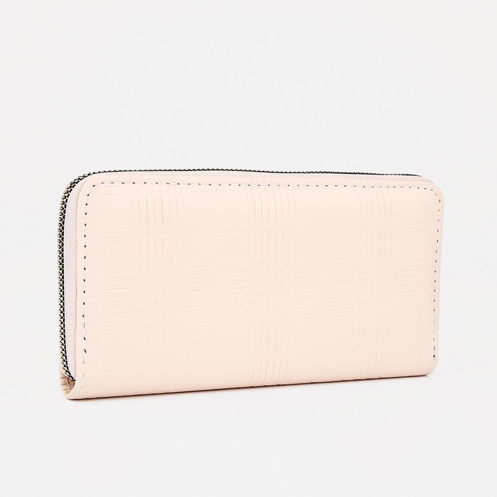 Кошелёк на молнии, цвет пудра Кошелёк на молнии, цвет пудра
