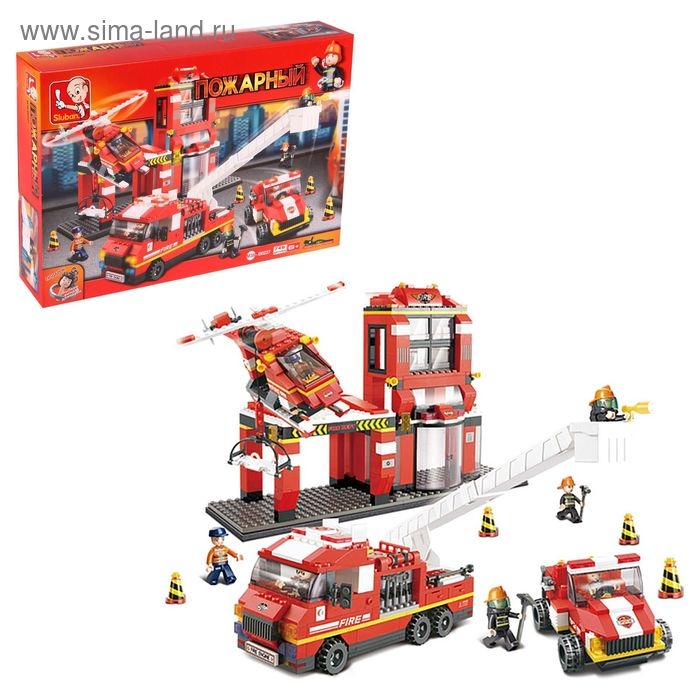 Конструктор «Пожарная станция», 727 деталей Конструктор «Пожарная станция», 727 деталей