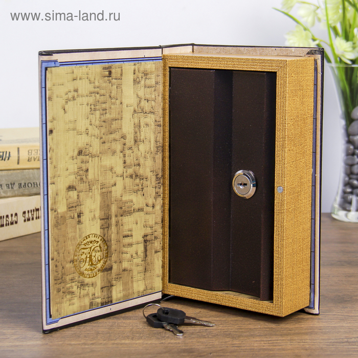Сейф-книга дерево Сейф-книга дерево "Морское приключение" кожзам 21х13х5 см