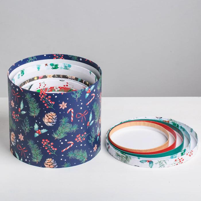 Набор подарочных коробок 5 в 1 «Европейский», 13 х 14‒19.5 х 22 см, Новый год Набор подарочных коробок 5 в 1 «Европейский», 13 х 14‒19.5 х 22 см, Новый год