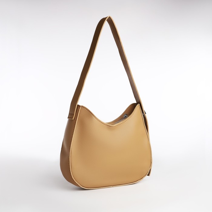 Сумка женская на одно плечо, на молнии, цвет бежевый Сумка женская на одно плечо, на молнии, цвет бежевый