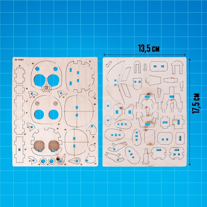Конструктор деревянный «Робот», 47 деталей Конструктор деревянный «Робот», 47 деталей