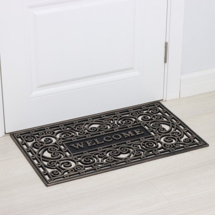 Коврик придверный Доляна Welcome, 45×75 см Коврик придверный Доляна Welcome, 45×75 см