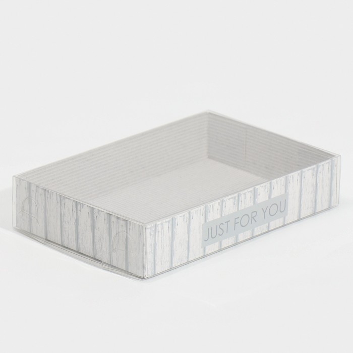 Кондитерская упаковка, коробка для макарун с PVC крышкой, Just for you, 17 х 12 х 3.5 см Кондитерская упаковка, коробка для макарун с PVC крышкой, Just for you, 17 х 12 х 3.5 см