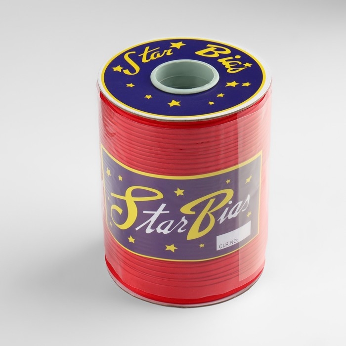 Косая бейка, атласная, 15 мм × 132 ± 1 м, цвет красный №9129 Косая бейка, атласная, 15 мм × 132 ± 1 м, цвет красный №9129