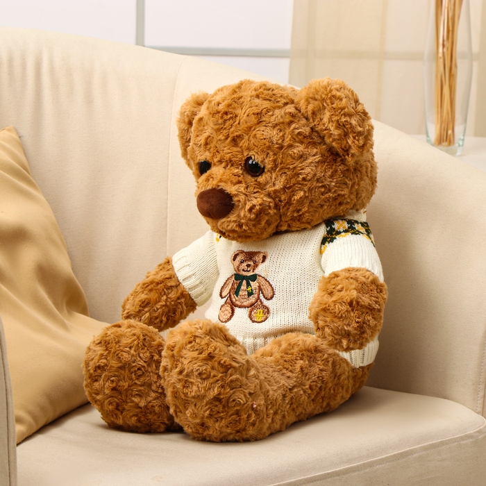 Мягкая игрушка «Медведь», в кофте, 50 см, цвет коричневый Мягкая игрушка «Медведь», в кофте, 50 см, цвет коричневый