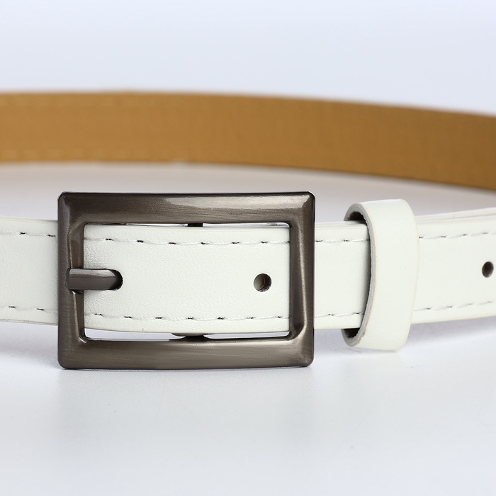 Ремень жен 01-01-03-01 Июнь15, 1,1*0,3*110 см, пряжка т-металл, 1 прокол, белый Ремень жен 01-01-03-01 Июнь15, 1,1*0,3*110 см, пряжка т-металл, 1 прокол, белый