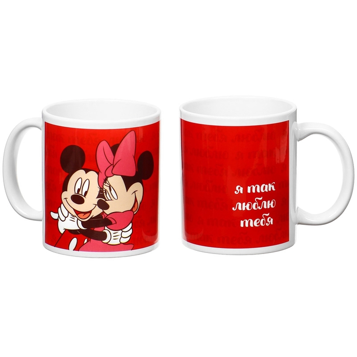 Набор парных кружек, 320 мл Набор парных кружек, 320 мл "Я так люблю тебя", Микки и друзья
