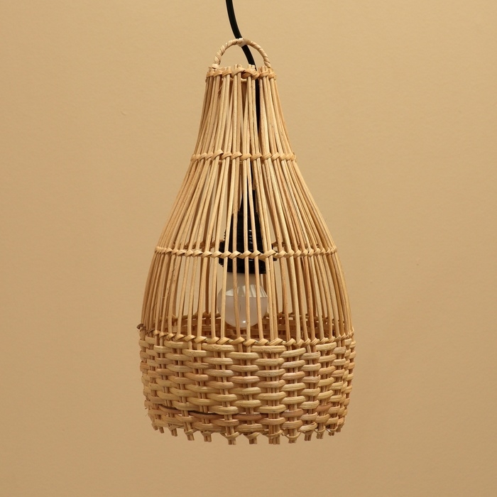 Светильник потолочный из ротанга Светильник потолочный из ротанга "Индан" 1х120Вт, Е27, 18х18х35 см