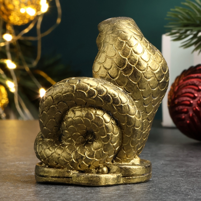 Новый год. Символ 2025. Фигура Новый год. Символ 2025. Фигура "Змея Инь-Ян" старое золото, 6х5х4см