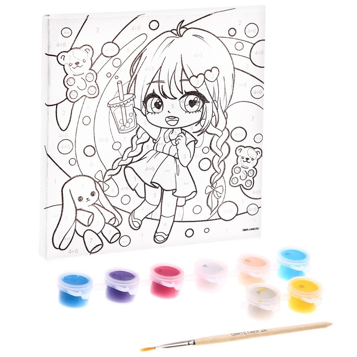 Картина по номерам для детей «Мармеладное настроение», 15 х 15 см