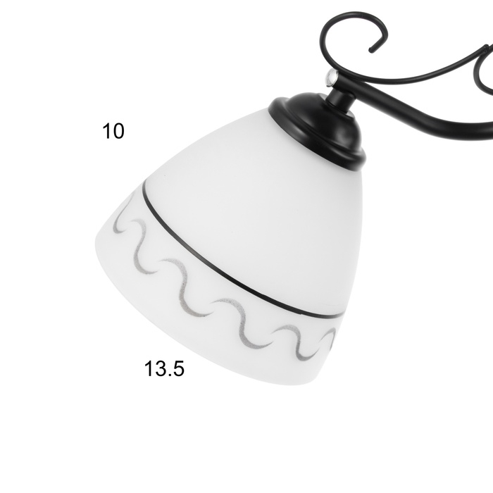 Люстра Люстра "Аврора" 2хЕ27 40Вт черный 48х26 см