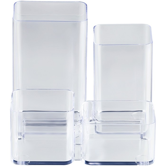 Подставка-органайзер для канцелярии СТАММ "Юниор", прозрачная