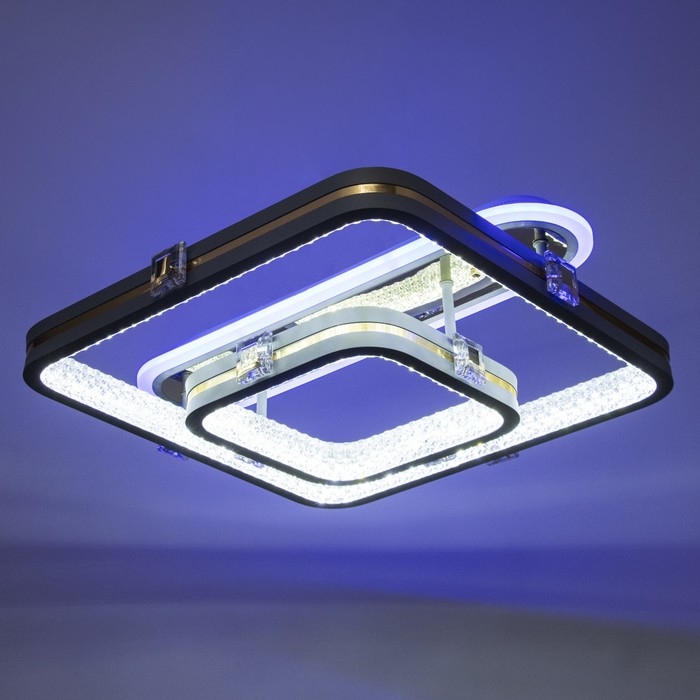 Люстра с ПДУ Люстра с ПДУ "Люминара" 2хLED 106Вт 3000-6000К RGB серый золотой 50х47х16см