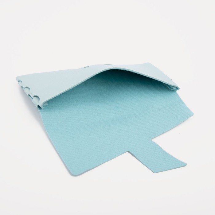 Футляр для очков на затяжке, длина 16 см, цвет голубой Футляр для очков на затяжке, длина 16 см, цвет голубой