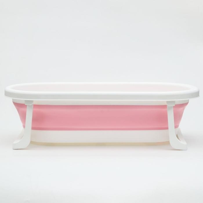 Ванночка детская складная со сливом, 75 см., цвет розовый Ванночка детская складная со сливом, 75 см., цвет розовый