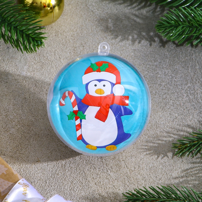 Ёлочное украшение под раскраску «Пингвин» размер: 8 см; 2 шт., кисть Ёлочное украшение под раскраску «Пингвин» размер: 8 см; 2 шт., кисть